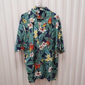 Hawaiian Shirt Flowers Hibiscus Sz 3XL Floral